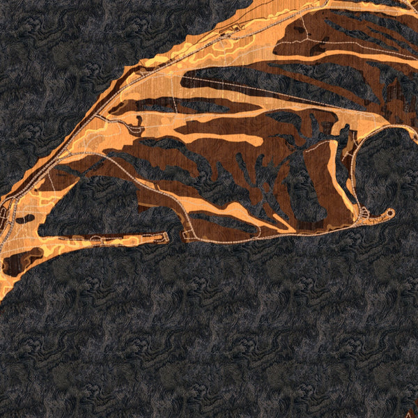 Presque Isle State Park Pennsylvania Map Print in Ember Style Zoomed In Close Up Showing Details