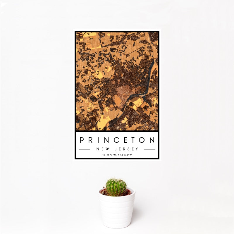 Princeton - New Jersey Map Print in Ember