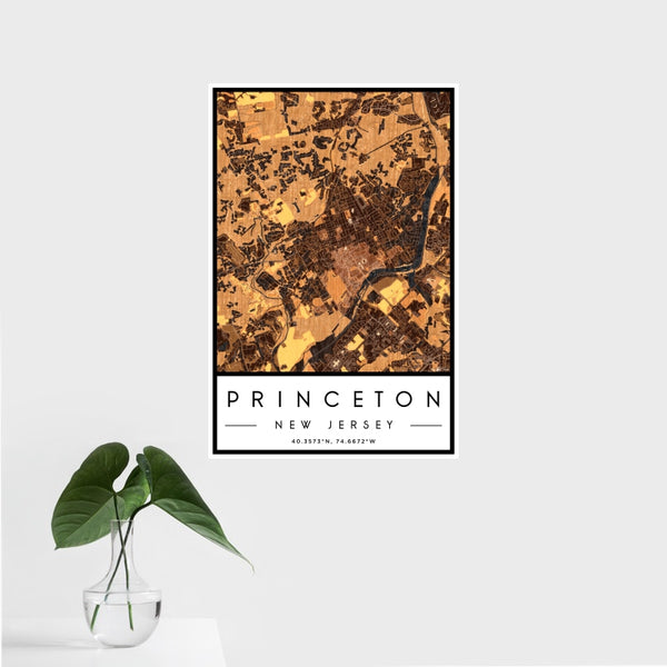 Princeton - New Jersey Map Print in Ember
