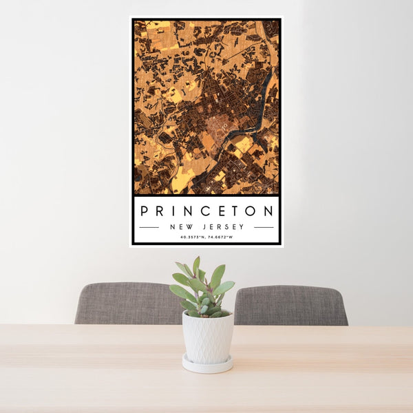 Princeton - New Jersey Map Print in Ember