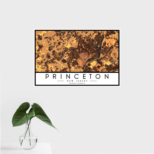 Princeton - New Jersey Map Print in Ember