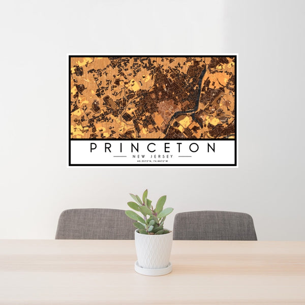 Princeton - New Jersey Map Print in Ember