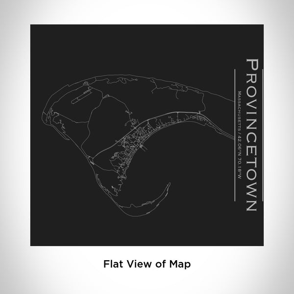 Provincetown - Massachusetts Map Tumbler in Matte Black