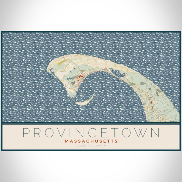 Provincetown - Massachusetts Map Print in Woodblock