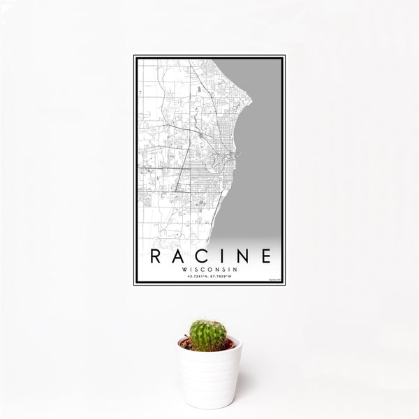 Racine - Wisconsin Classic Map Print