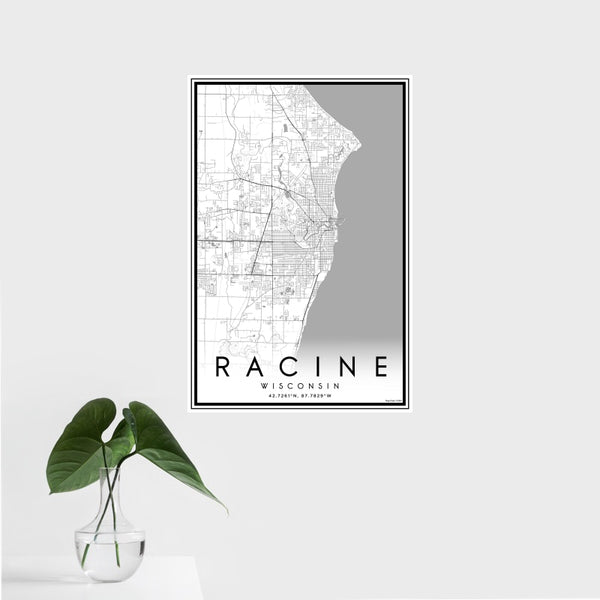 Racine - Wisconsin Classic Map Print