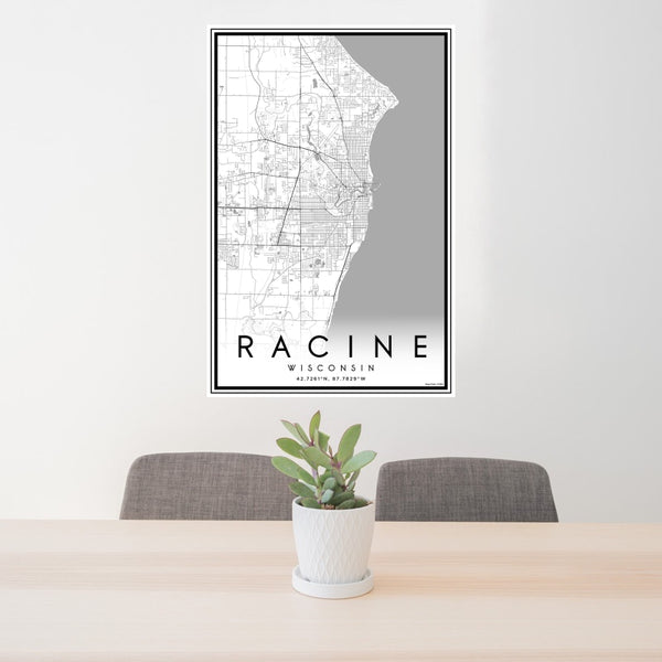 Racine - Wisconsin Classic Map Print