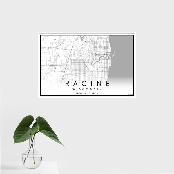 Racine - Wisconsin Classic Map Print