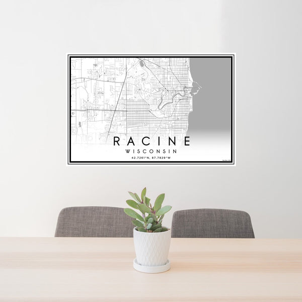 Racine - Wisconsin Classic Map Print