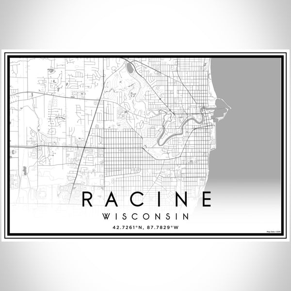 Racine - Wisconsin Classic Map Print