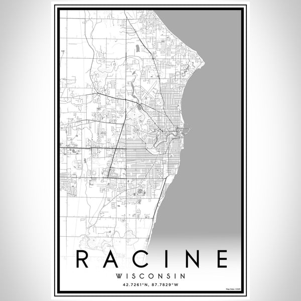 Racine - Wisconsin Classic Map Print
