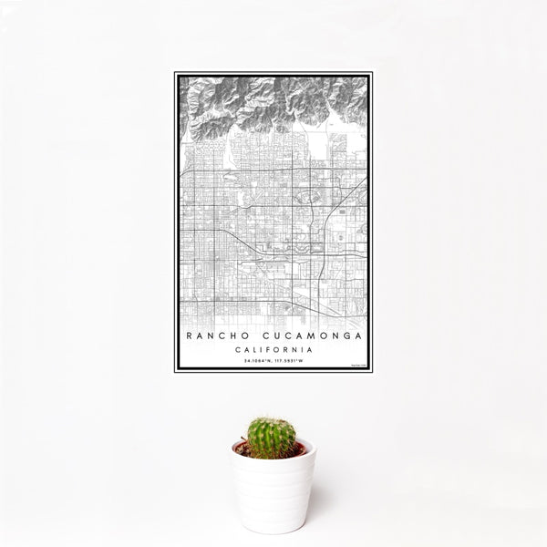 Rancho Cucamonga - California Classic Map Print