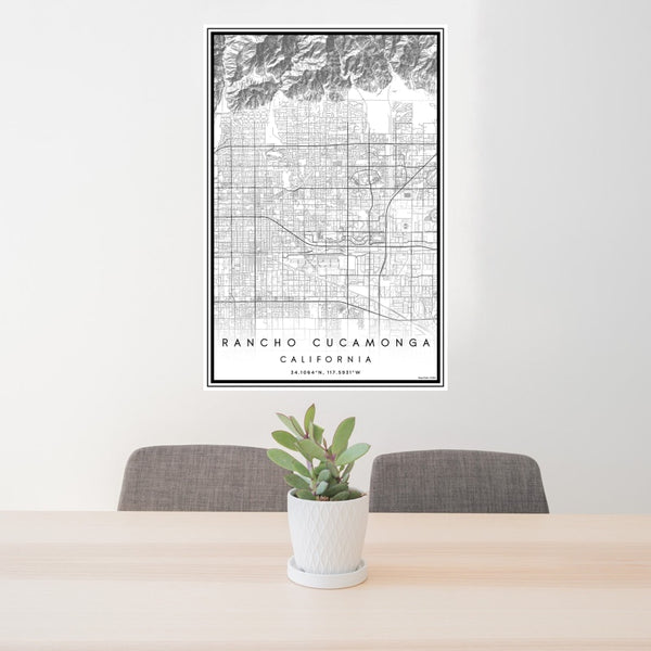 Rancho Cucamonga - California Classic Map Print