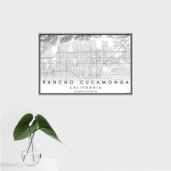 Rancho Cucamonga - California Classic Map Print