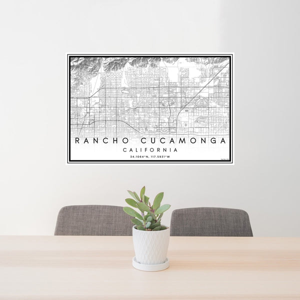 Rancho Cucamonga - California Classic Map Print
