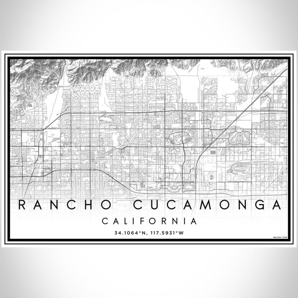 Rancho Cucamonga - California Classic Map Print