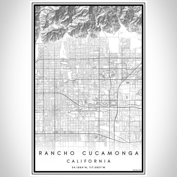 Rancho Cucamonga - California Classic Map Print