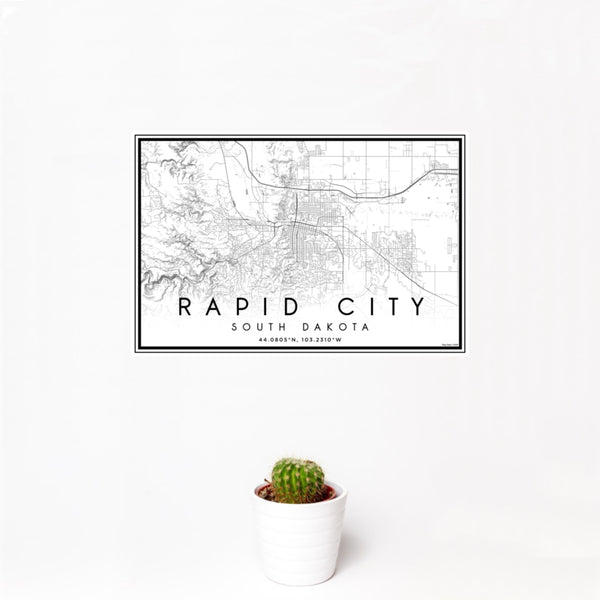 Rapid City - South Dakota Classic Map Print