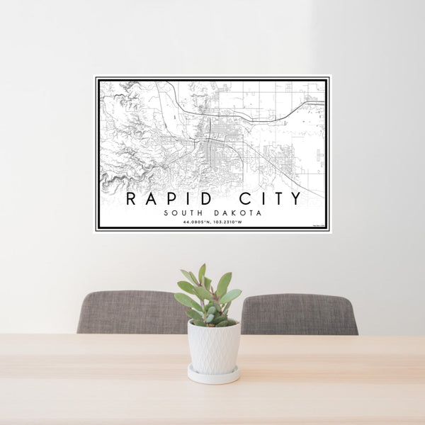 Rapid City - South Dakota Classic Map Print