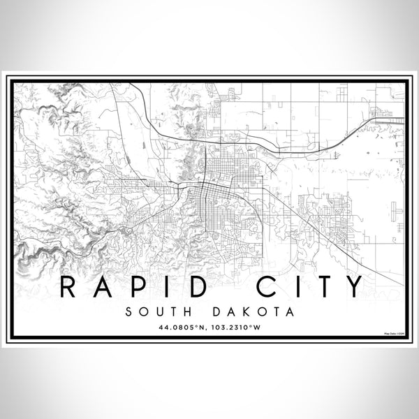 Rapid City - South Dakota Classic Map Print