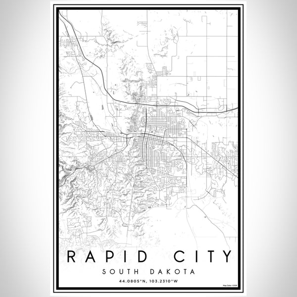 Rapid City - South Dakota Classic Map Print