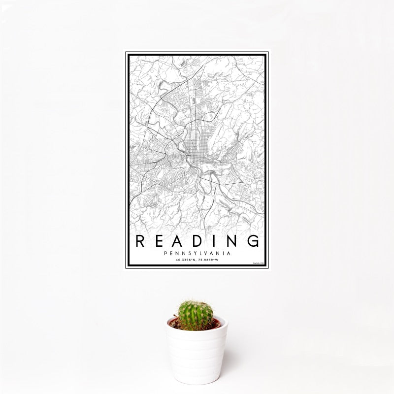 Reading - Pennsylvania Classic Map Print