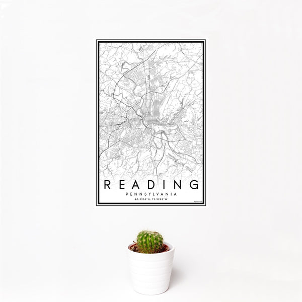 Reading - Pennsylvania Classic Map Print