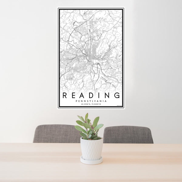 Reading - Pennsylvania Classic Map Print