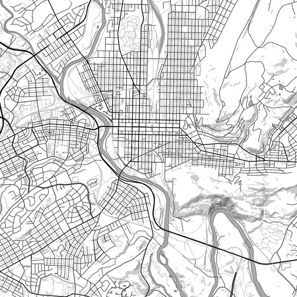 Reading - Pennsylvania Classic Map Print