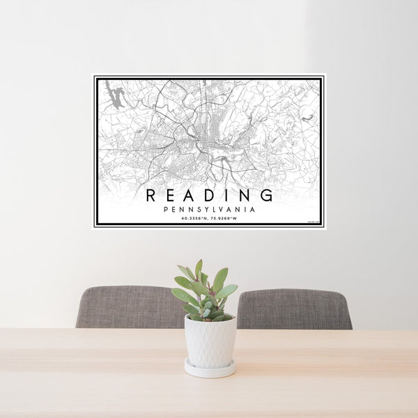 Reading - Pennsylvania Classic Map Print