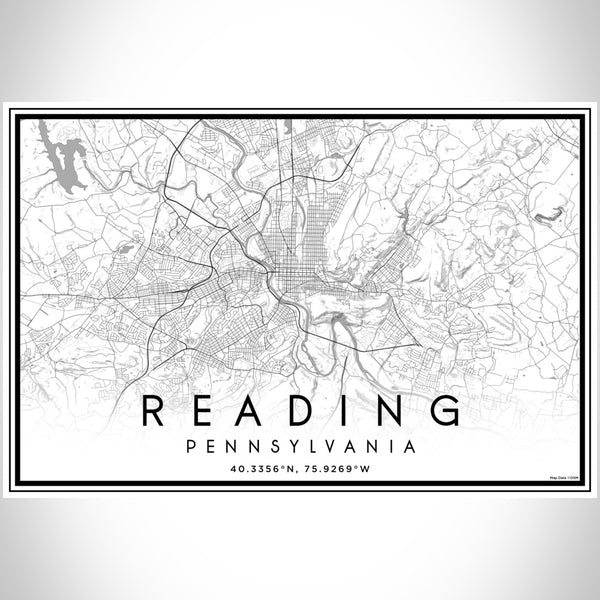 Reading - Pennsylvania Classic Map Print