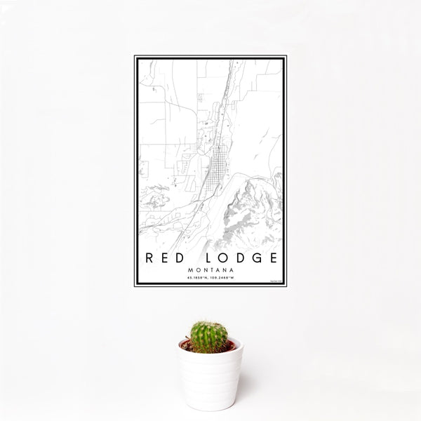 Red Lodge - Montana Classic Map Print