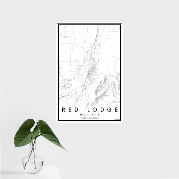 Red Lodge - Montana Classic Map Print