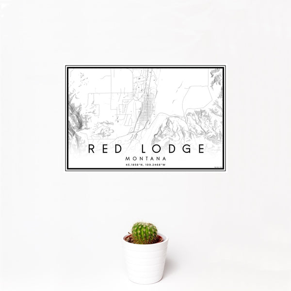 Red Lodge - Montana Classic Map Print
