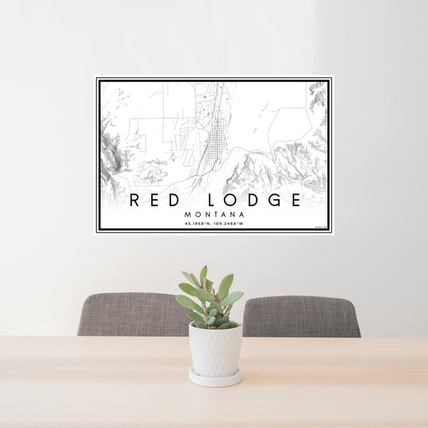 Red Lodge - Montana Classic Map Print