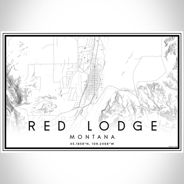 Red Lodge - Montana Classic Map Print