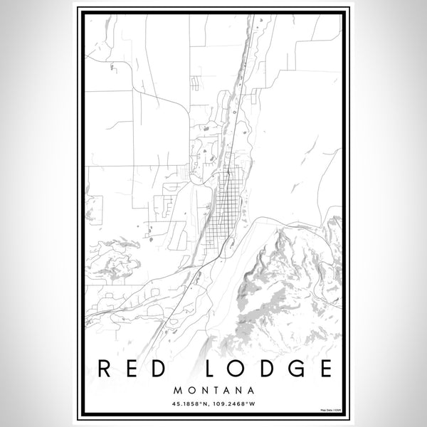 Red Lodge - Montana Classic Map Print