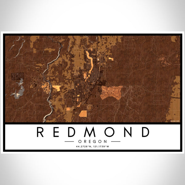 Redmond - Oregon Map Print in Ember
