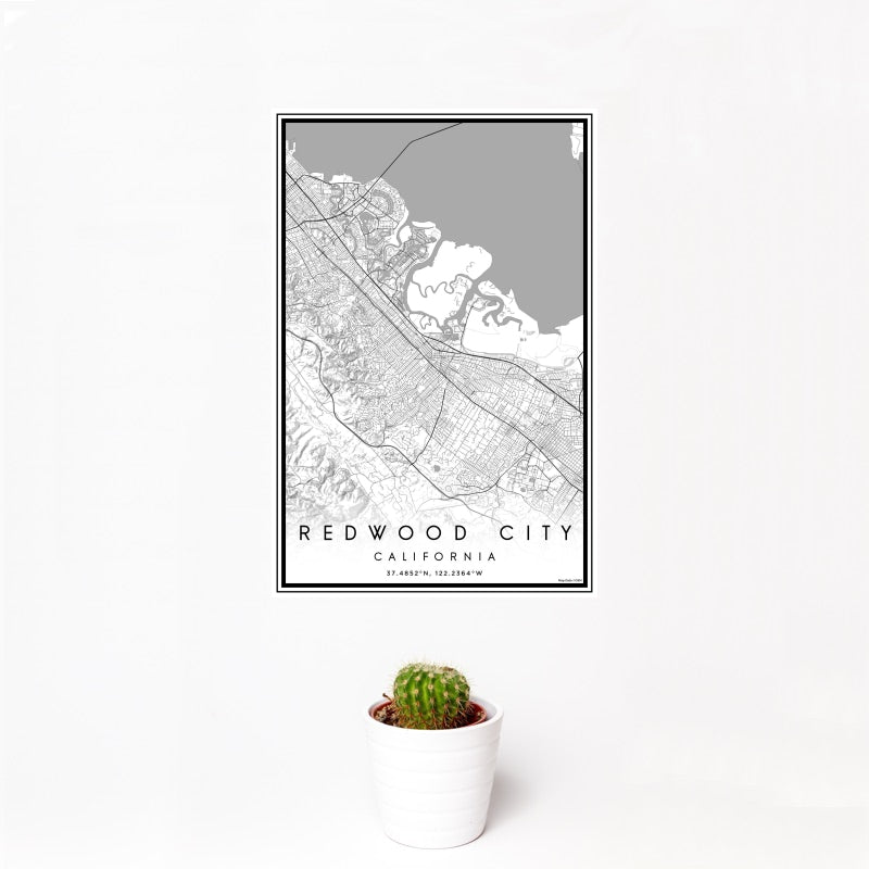 Redwood City - California Classic Map Print