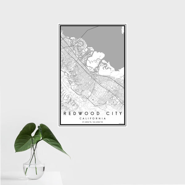 Redwood City - California Classic Map Print