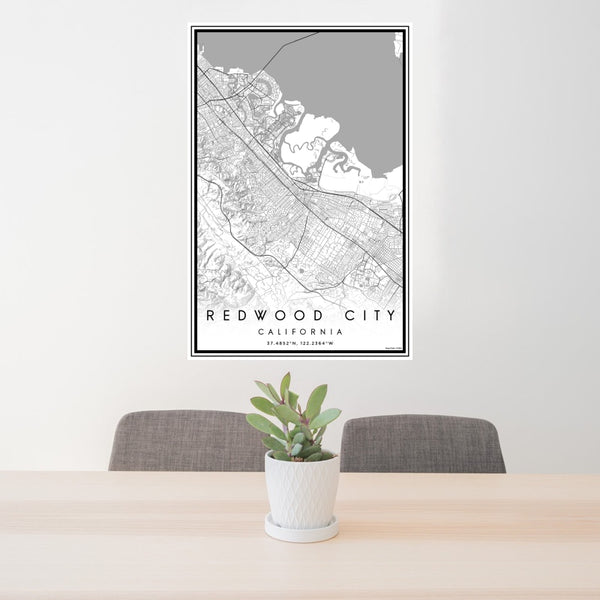 Redwood City - California Classic Map Print