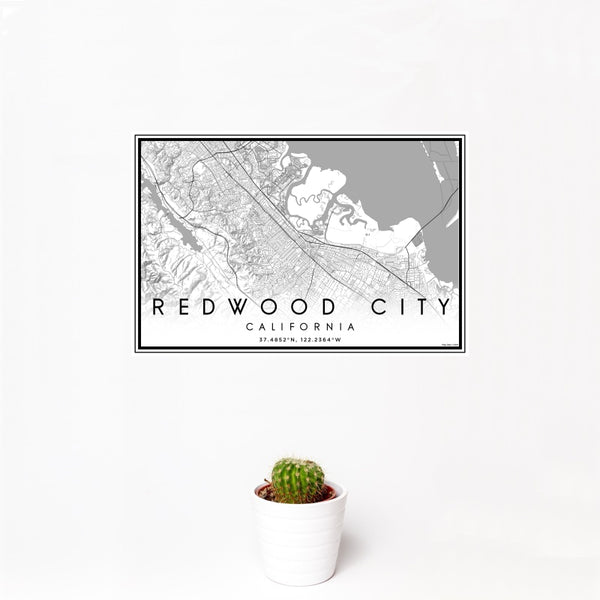 Redwood City - California Classic Map Print