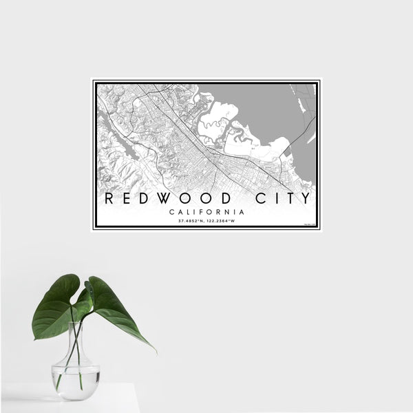 Redwood City - California Classic Map Print
