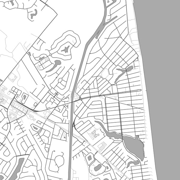 Rehoboth Beach - Delaware Classic Map Print