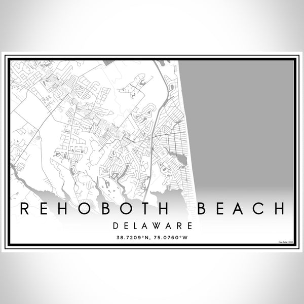 Rehoboth Beach - Delaware Classic Map Print