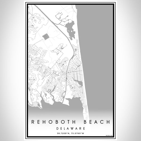 Rehoboth Beach - Delaware Classic Map Print