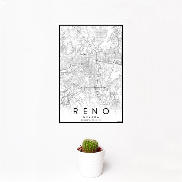 Reno - Nevada Classic Map Print