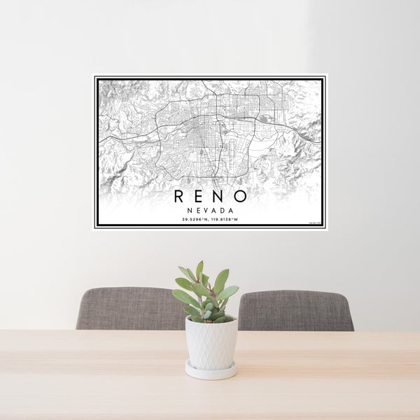 Reno - Nevada Classic Map Print