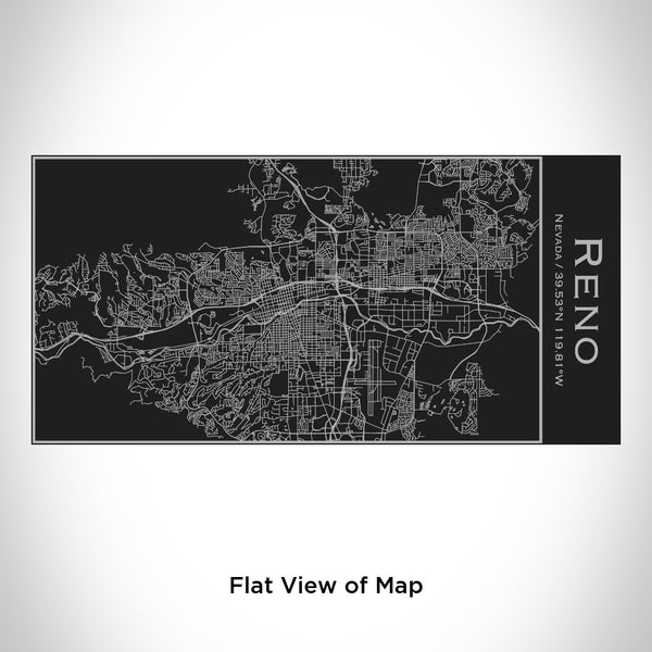 Reno - Nevada Map Insulated Bottle in Matte Black