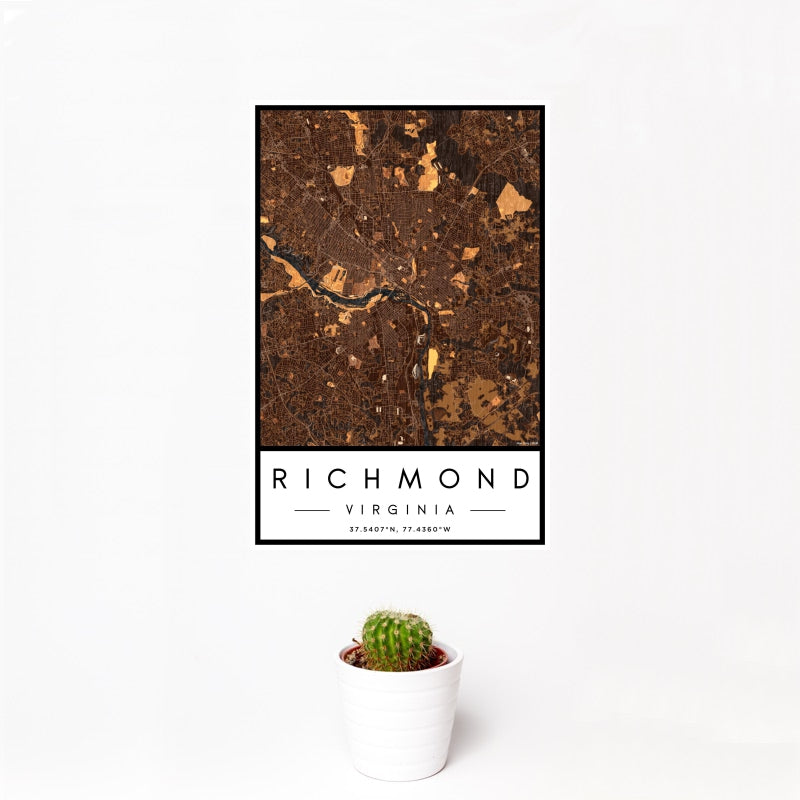 Richmond - Virginia Map Print in Ember